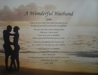 Personalized Love Poem for Husband Birthday Christmas or Valentines