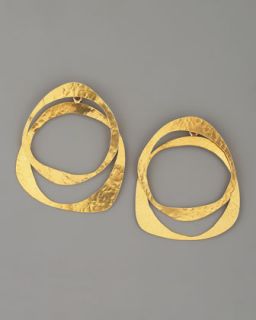Hammered Brass Earrings  