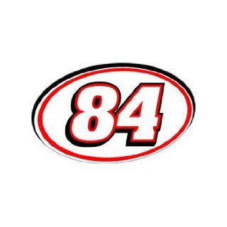 84 Number   Jersey Nascar Racing Window Bumper Sticker  