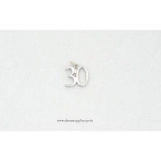 .925 Sterling Silver Number 30 Thirty 30th Birthday