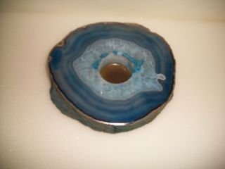  Blue Agate Candle Holder