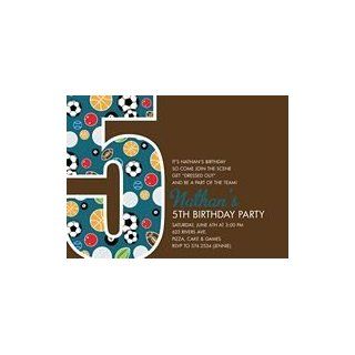Sports Number Chocolate 5 Invitations Health & Personal