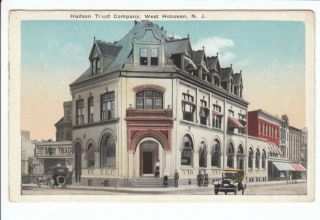 Hudson Trust Co w West Hoboken New Jersey NJ Postcard