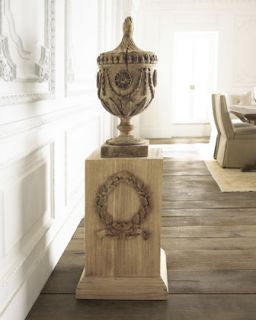 Wooden Urn & Pedestal   
