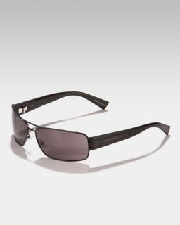 Giorgio Armani Rectangle Aviator Sunglasses   
