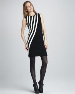 T5EUZ Milly Diagonal Stripe Knit Dress
