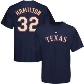 Josh Hamilton Majestic Name and Number Navy Texas Rangers