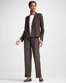 Eileen Fisher Short Stretch Crepe Jacket, Long Sleeve Tee & Washable