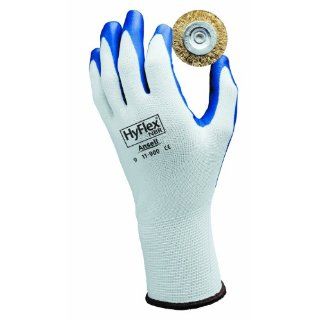 Ansell HyFlex 11 900 Nylon Glove, Blue Nitrile Coating, Knit Wrist