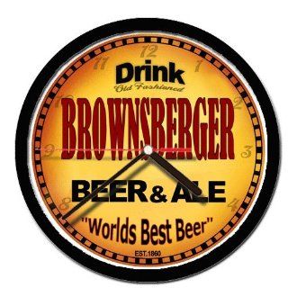 BROWNSBERGER beer and ale cerveza wall clock: Everything