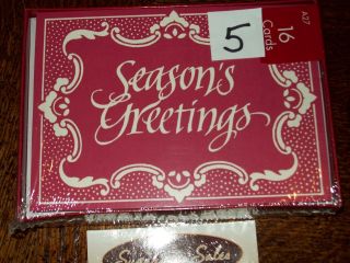 Paper Magic Holiday Christmas Cards enV 16 Ct Boxed Tree Snowman Santa