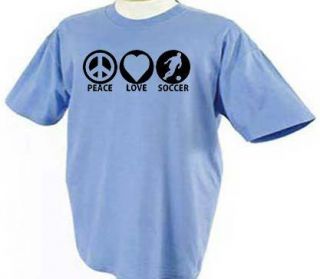  Peace Love Soccer T Shirt