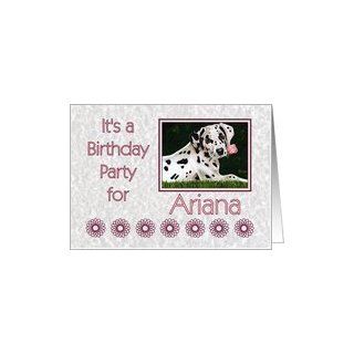 Birthday party invitation for Ariana   Dalmatian puppy dog