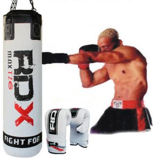 RDX Heavy 4ft Punch Bag Boxing Gloves MMA UFC Kick Pad