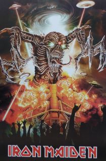  MAIDEN UFOS ATTACKING EDDIE POSTER FROM ASIA  Heavy Metal Music