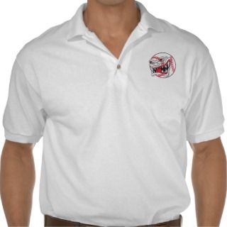 angry mean baseball graphic polo t shirts 