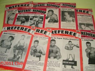 LOT OF 39 1940s 1950s Referee and Redhead Boxing & Wrestling