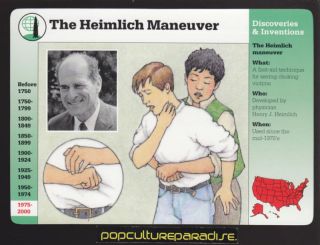 Henry J Heimlich Maneuver Choking Victims Grolier Card