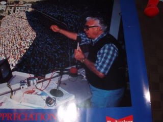 1989 Harry Caray Fan Appreciation Day Poster Chicago Cubs Great