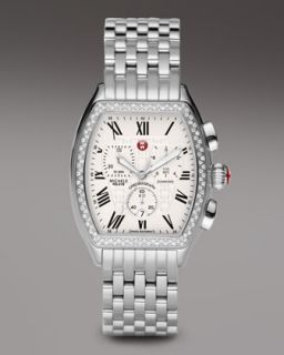 Michele Relieve Diamond Watch, Stainless Steel   