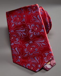 Robert Graham Floral Silk Tie, Red   