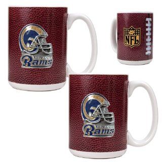 St Louis Rams Game Ball Ceramic Coffee Mug Set: Kitchen