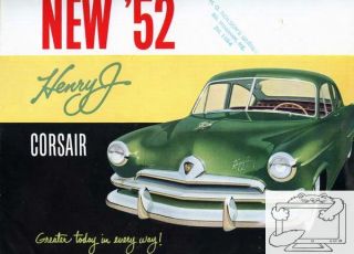 Kaiser Henry J Corsair 1952 Brochure Original Vintage