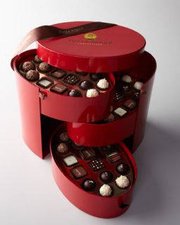 Julia Baker Confections 48 Piece Red Hatbox Chocolate Assortment
