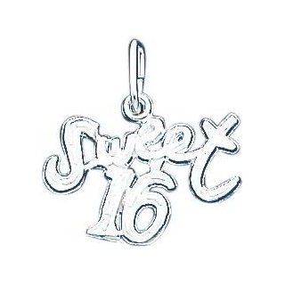 Sterling Silver Sweet 16 Charm: Office Products