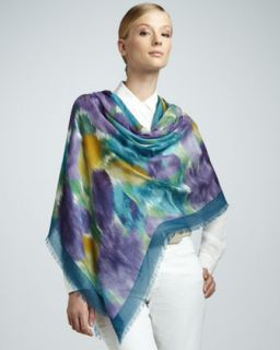 Scialle Jardin Printed Scarf, Cavalier/Oil/Sea