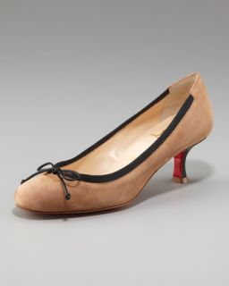 Christian Louboutin Round Toe Suede Pump   