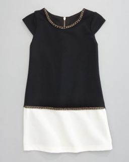 chain trim ponte dress original $ 144 144 64 64