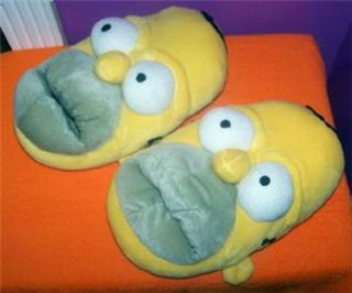 Homer Simpsons Adult Plush House Slippers Shoes 7 8 S