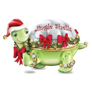 The Jingle Shells Turtle Holiday Christmas Music Box