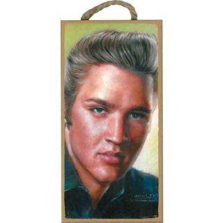Wooden Sign Young Elvis 5 X 10 Toys & Games