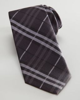 Burberry Striped Silk Tie, Gray/Navy   