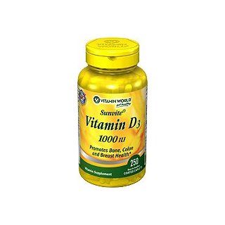 Vitamin World Sunvite Vitamin D 1000 I.U., 250 Softgels