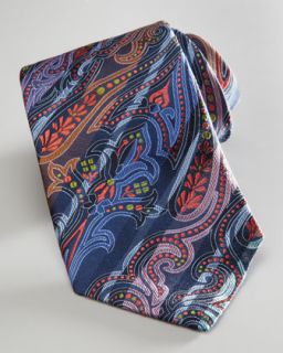 Robert Graham Paisley Stripe Silk Tie   