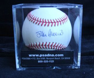 Stan Musial Signed Baseball Autographed Ball Baseball Graded MT 8 PSA