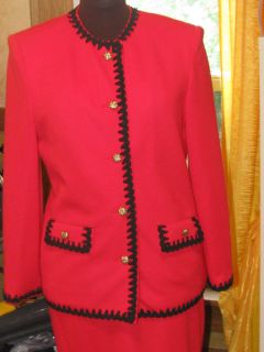 Vintage Henry Lee Petites Ravishing Red Suit SZ10P