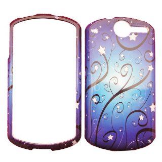 AT&T IMPULSE 4G BLUE STAR SWIRLS COVER CASE Faceplate Snap