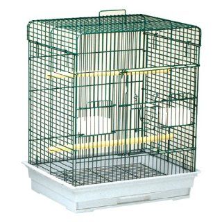 Blue Ribbon Square Style Roof Bird Cage, 24 Inch by 18