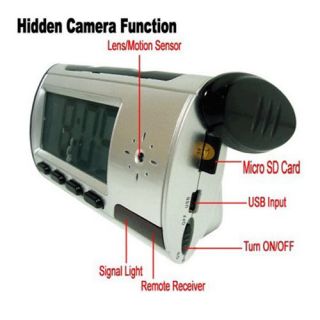 Spy Clock Security Hidden DVR Camera Motion Detector DV with Remote