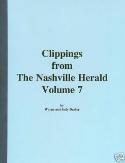 Clippings from The Nashville Herald Vol 7