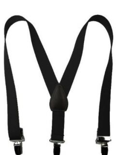 Baby / Kids Solid Color Elastic Suspenders (26, Black) Clothing