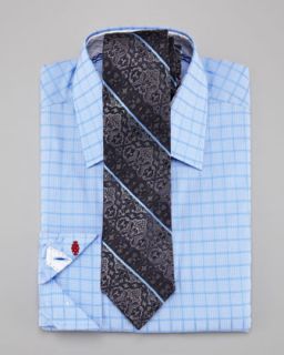 manuel box check dress shirt paisley stripe silk tie $ 98 168