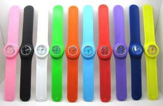 Slap Wrist Watch faddish Tape Quartz Jelly Silicone Bracelet Sport