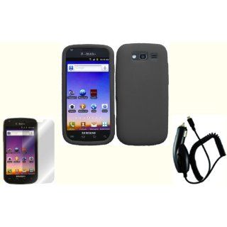 Black Silicone Jelly Skin Case Cover+LCD Screen Protector