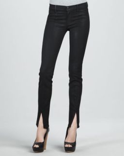 T53NV J Brand Jeans Stealth Coated Mid Rise Skinny Jeans