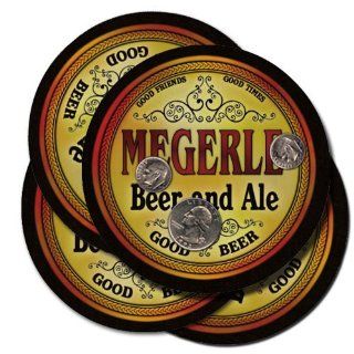 Megerle Family Name Brand Beer & Ale Drink Coasters   Set
